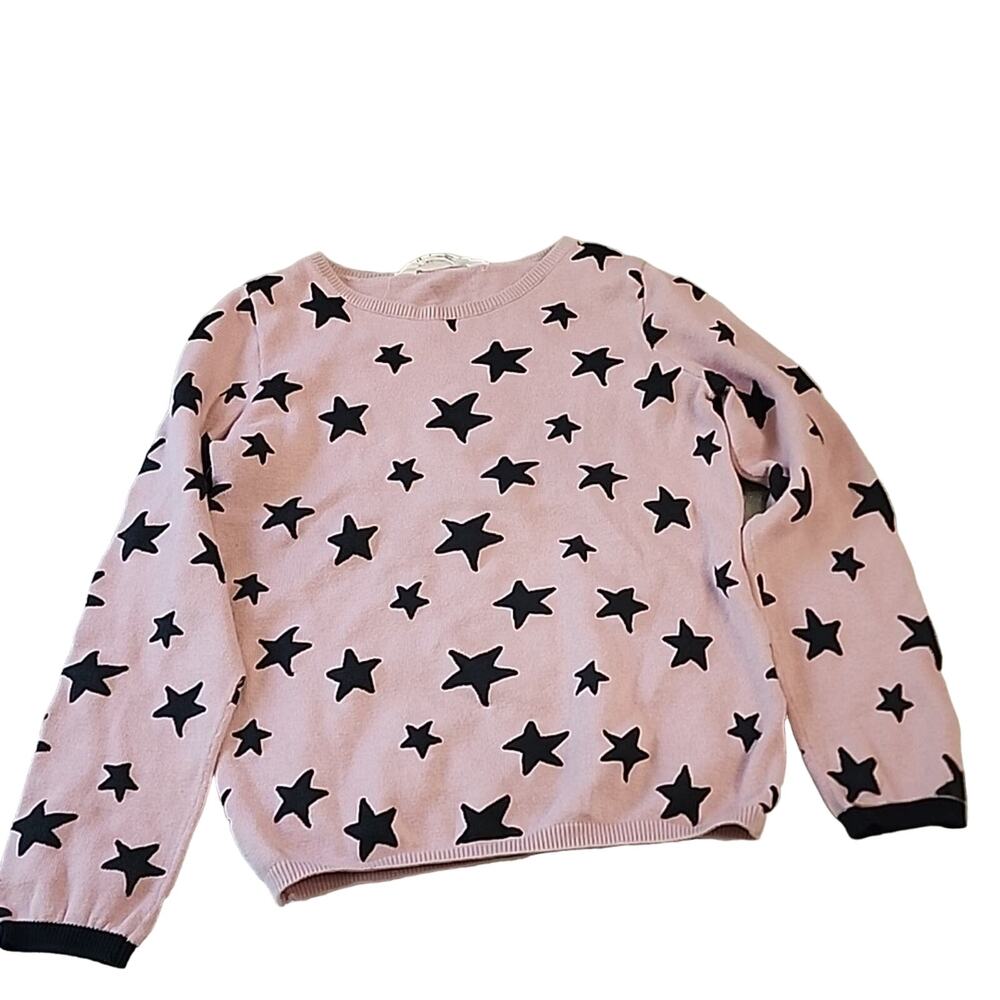 H&M Pink Star Sweater, Size 8-10 Girls